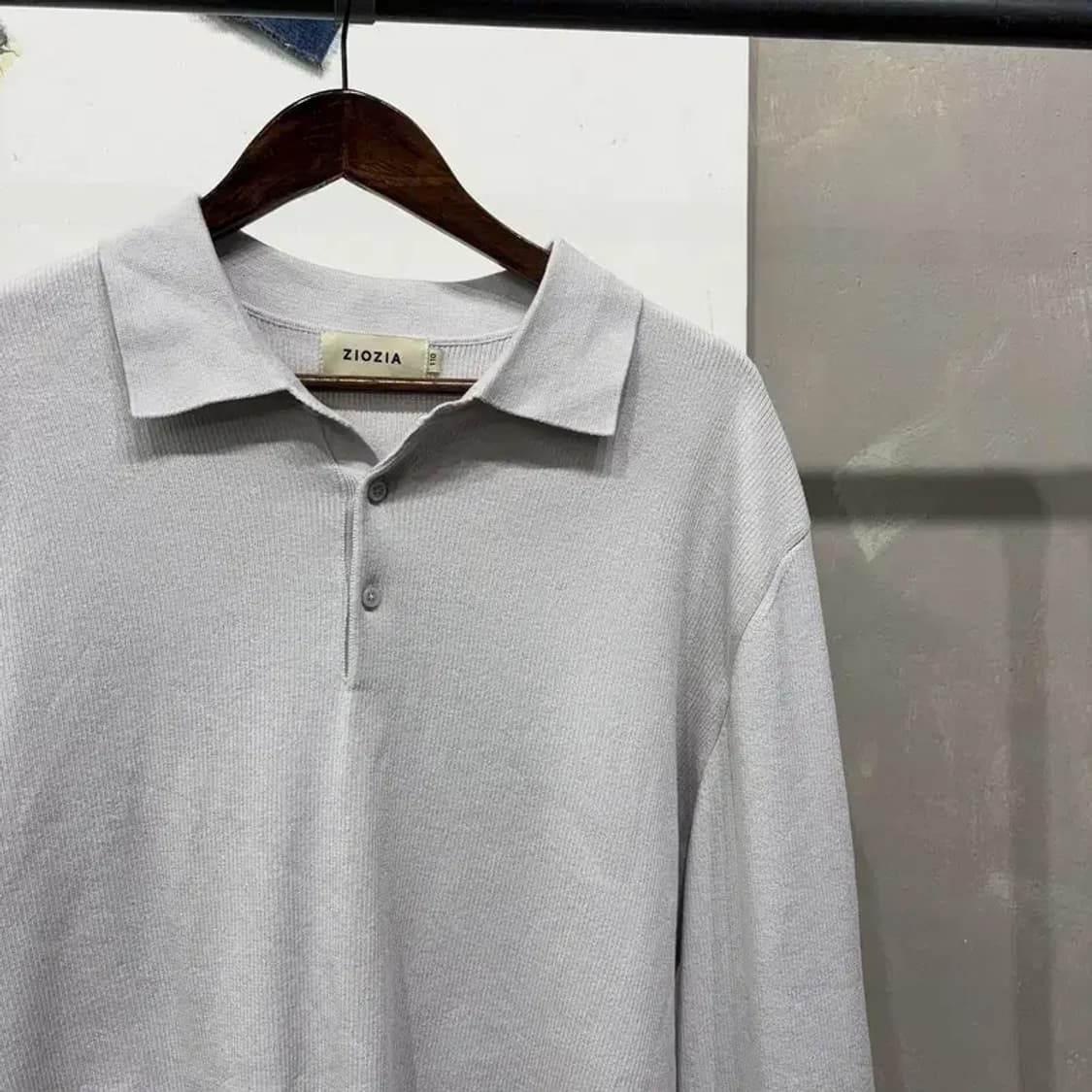 (110) 지오지아 캐주얼 베이직 헨리넥 긴팔PK 니트 카라티 상품이미지3