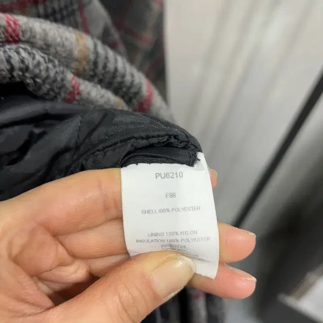 (100) 콜롬비아 캐주얼 체크 누빔 패디드 후리스 코트 상품이미지5