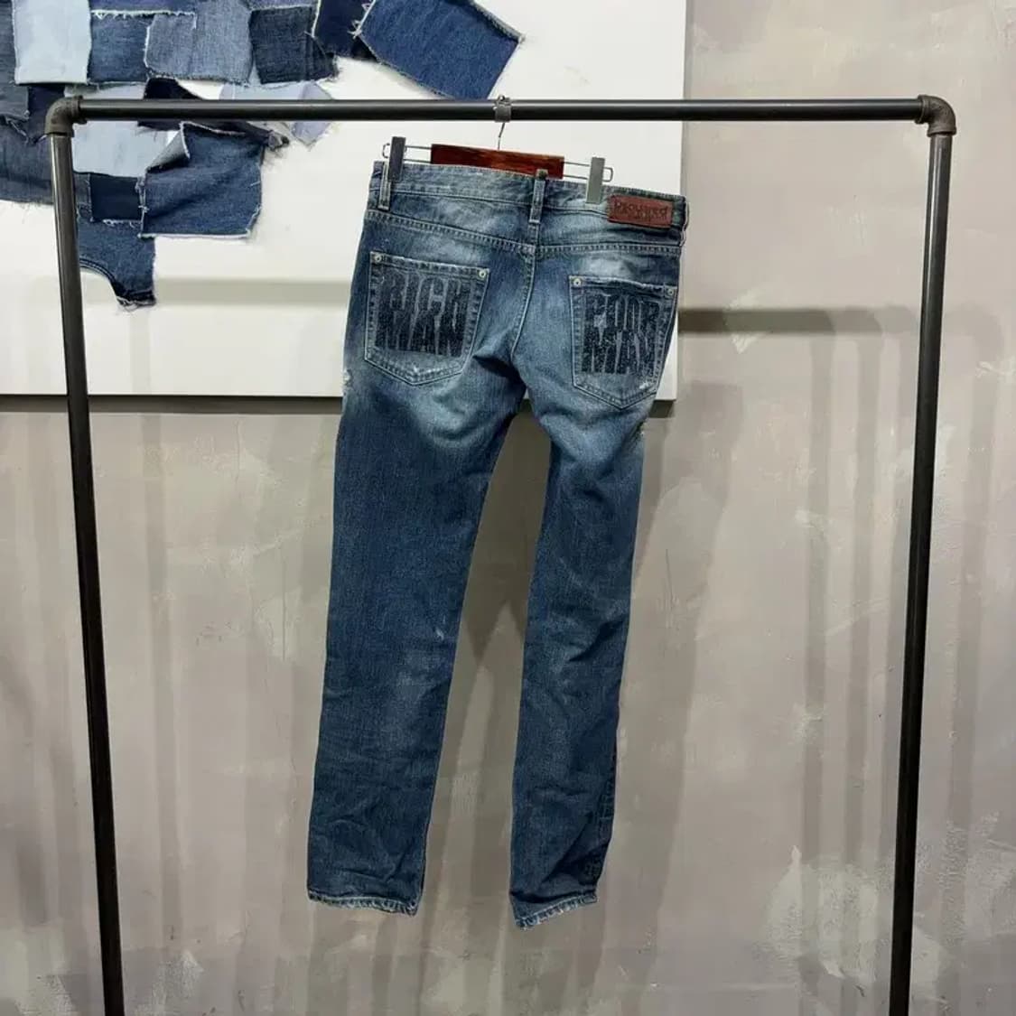 (33인치) 디스퀘어드2 명품 빈티지 워싱 디스트로이드진 청바지 상품이미지3