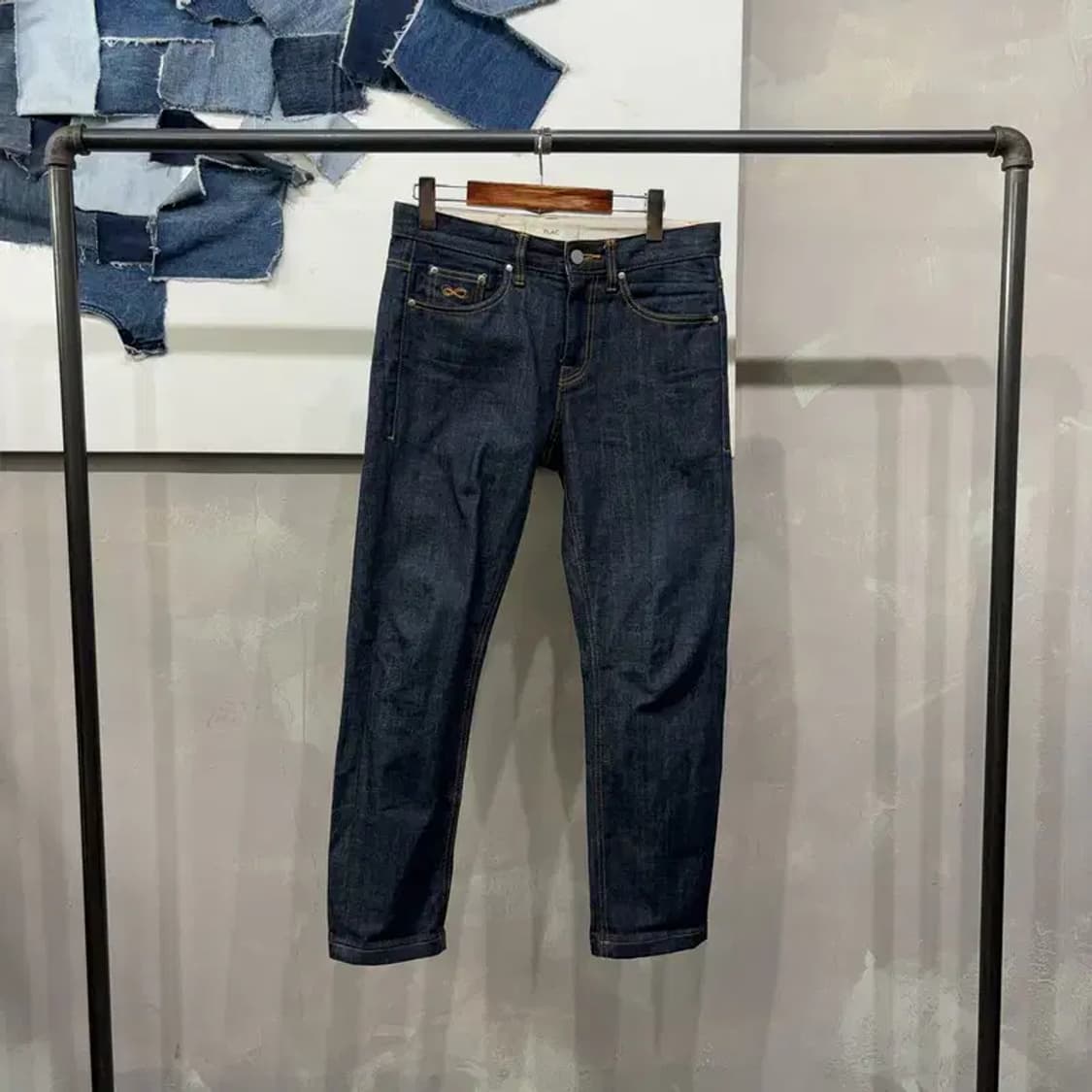 (30인치) 플랙진 캐주얼 생지 진청바지 데님팬츠 상품이미지1