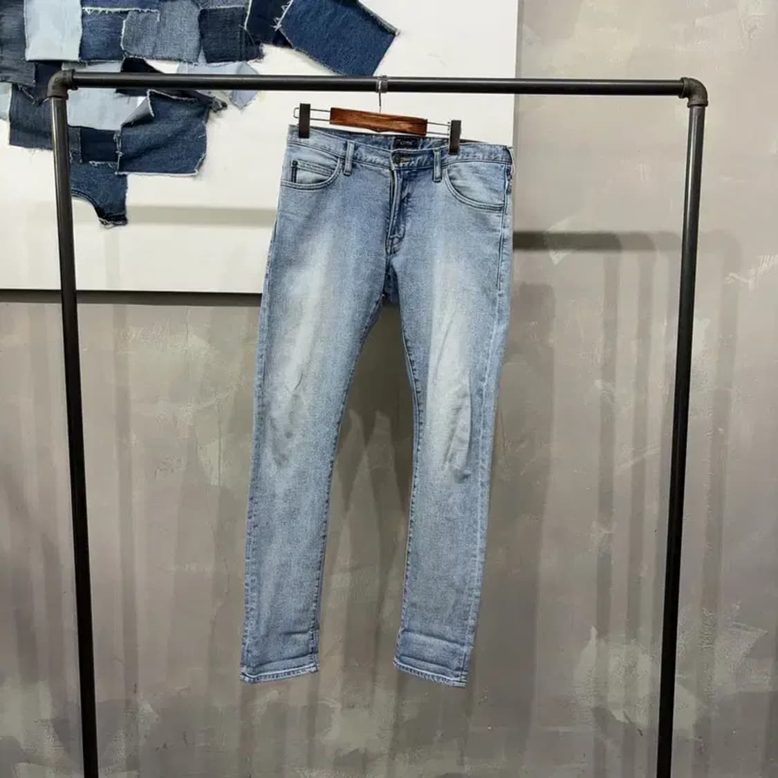 (30인치) 아르마니진스 명품 캐주얼 워싱 연청바지 데님팬츠 상품이미지1