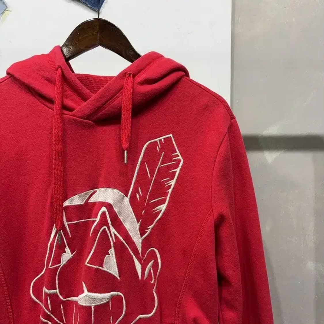 (100) MLB 클리블랜드 인디언스 캐주얼 자수 기모 후드티 상품이미지3