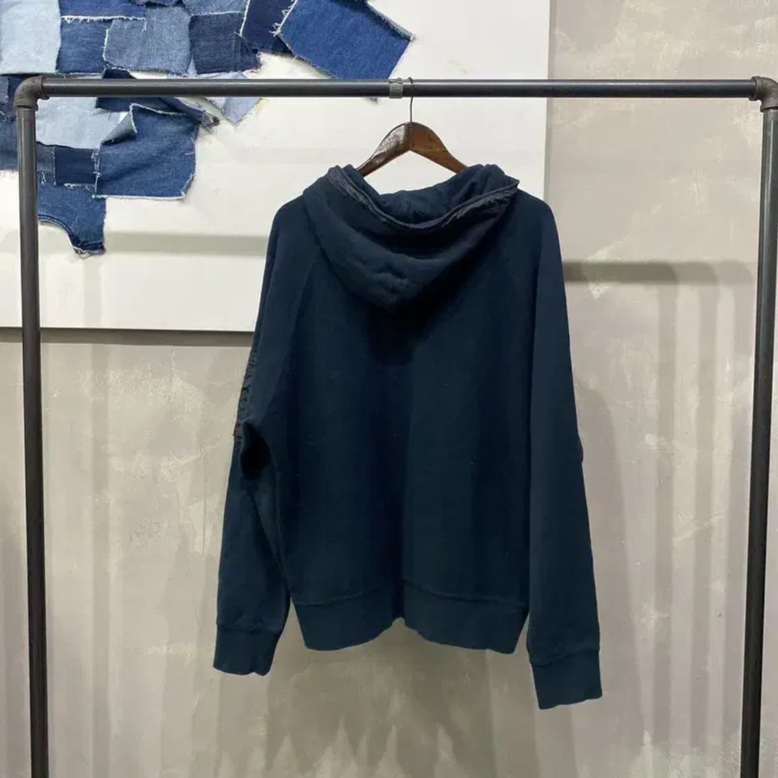 (110) 나이키 스트릿 캐주얼 네이비 자수 후드티 상품이미지4