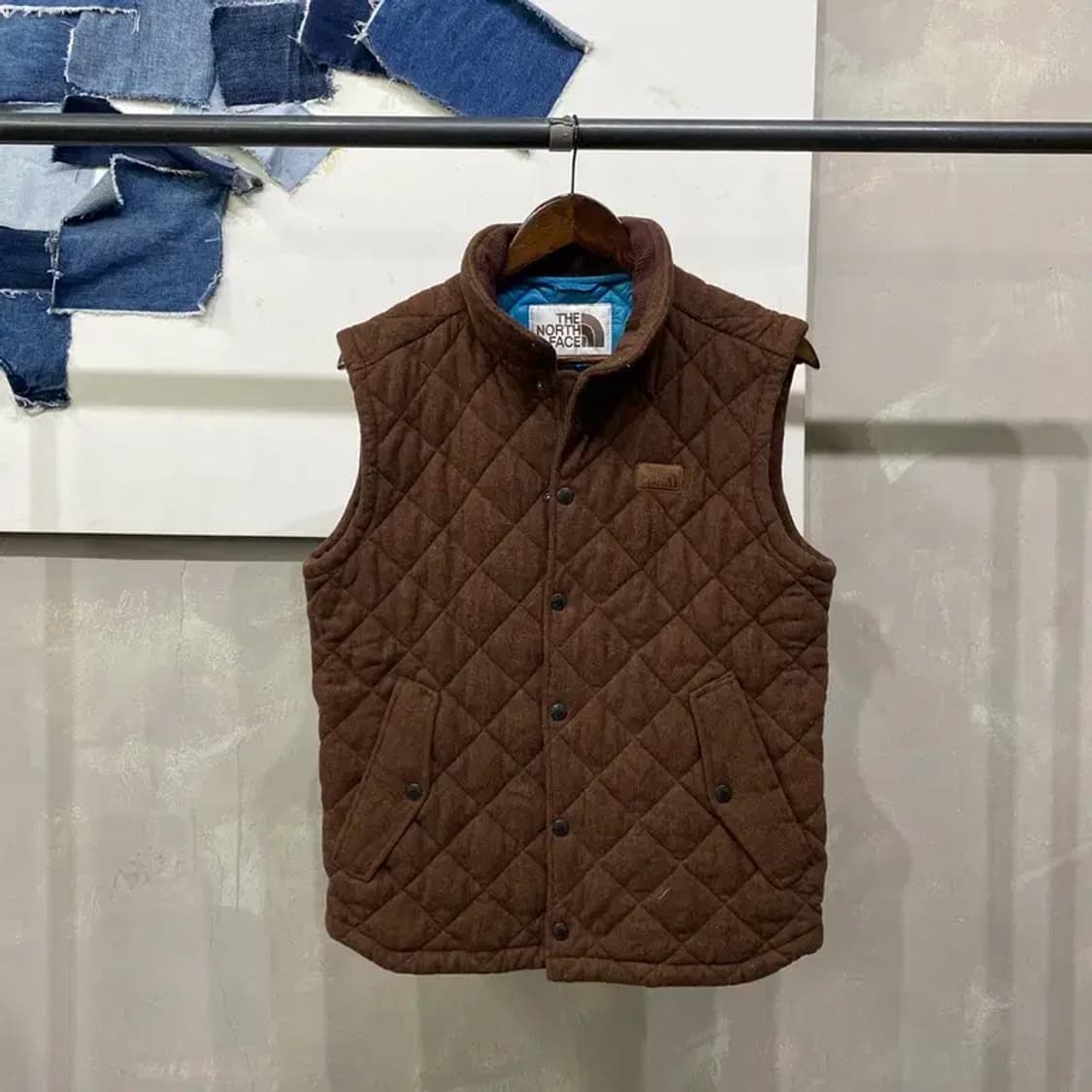 (95) 노스페이스 화이트라벨 모직 퀼팅 패딩 조끼 상품이미지1