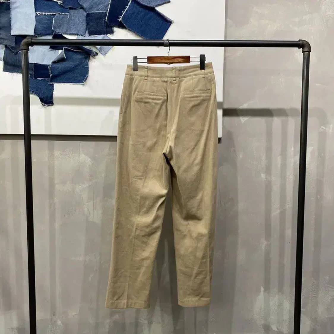 (26인치) 아뜰리에나인 여성 캐주얼 투턱 코튼 팬츠 면바지 상품이미지3