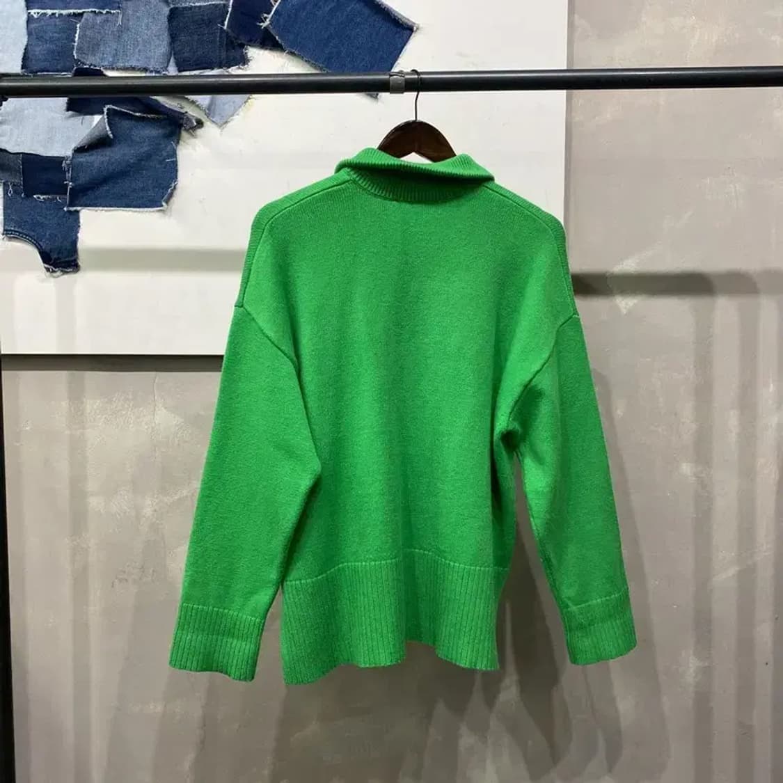 (95) 자라 ZARA 캐주얼 비스코스 반집업 니트 상품이미지4