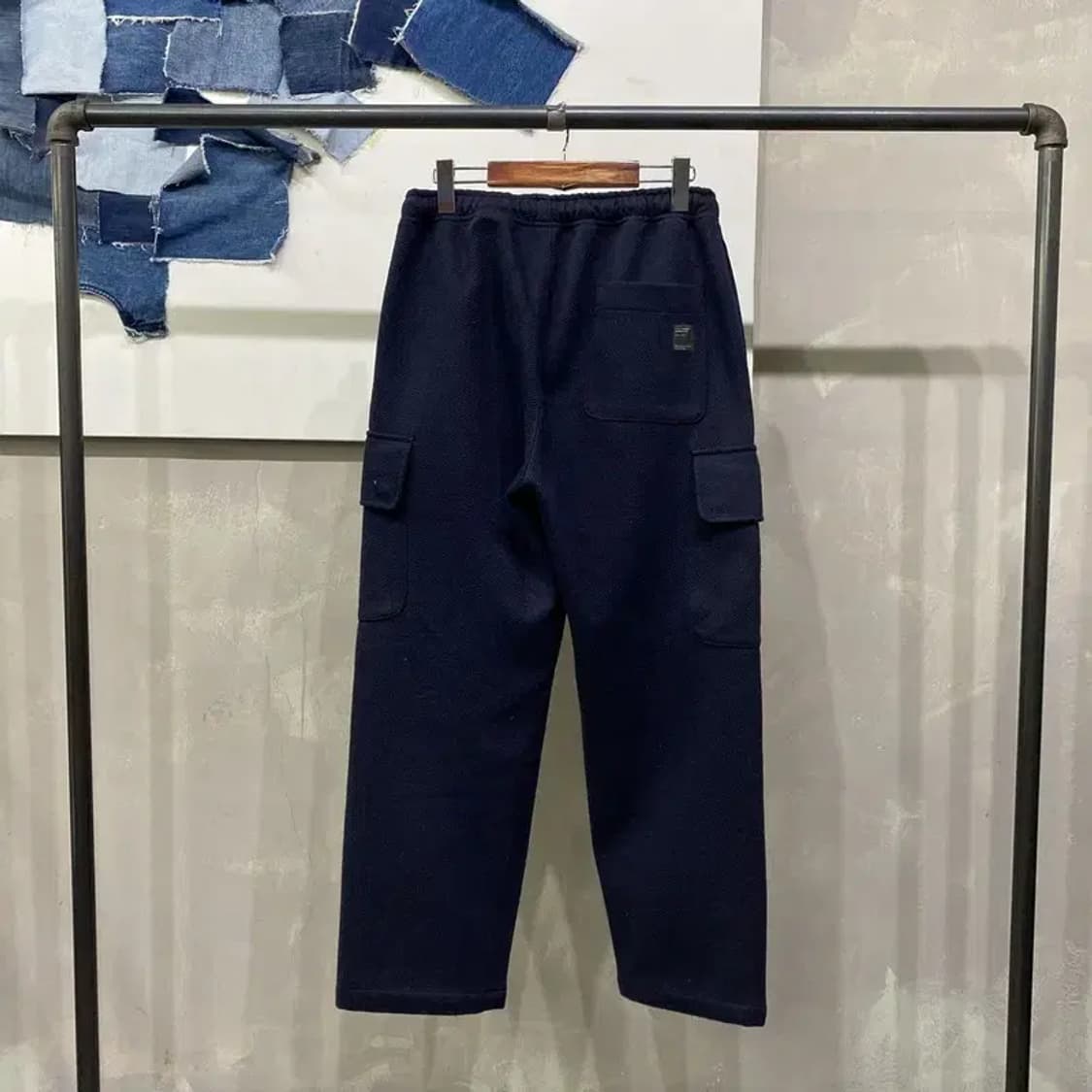 (30~32인치) 라이풀 캐주얼 모직 네이비 밴딩 카고팬츠 바지 상품이미지4