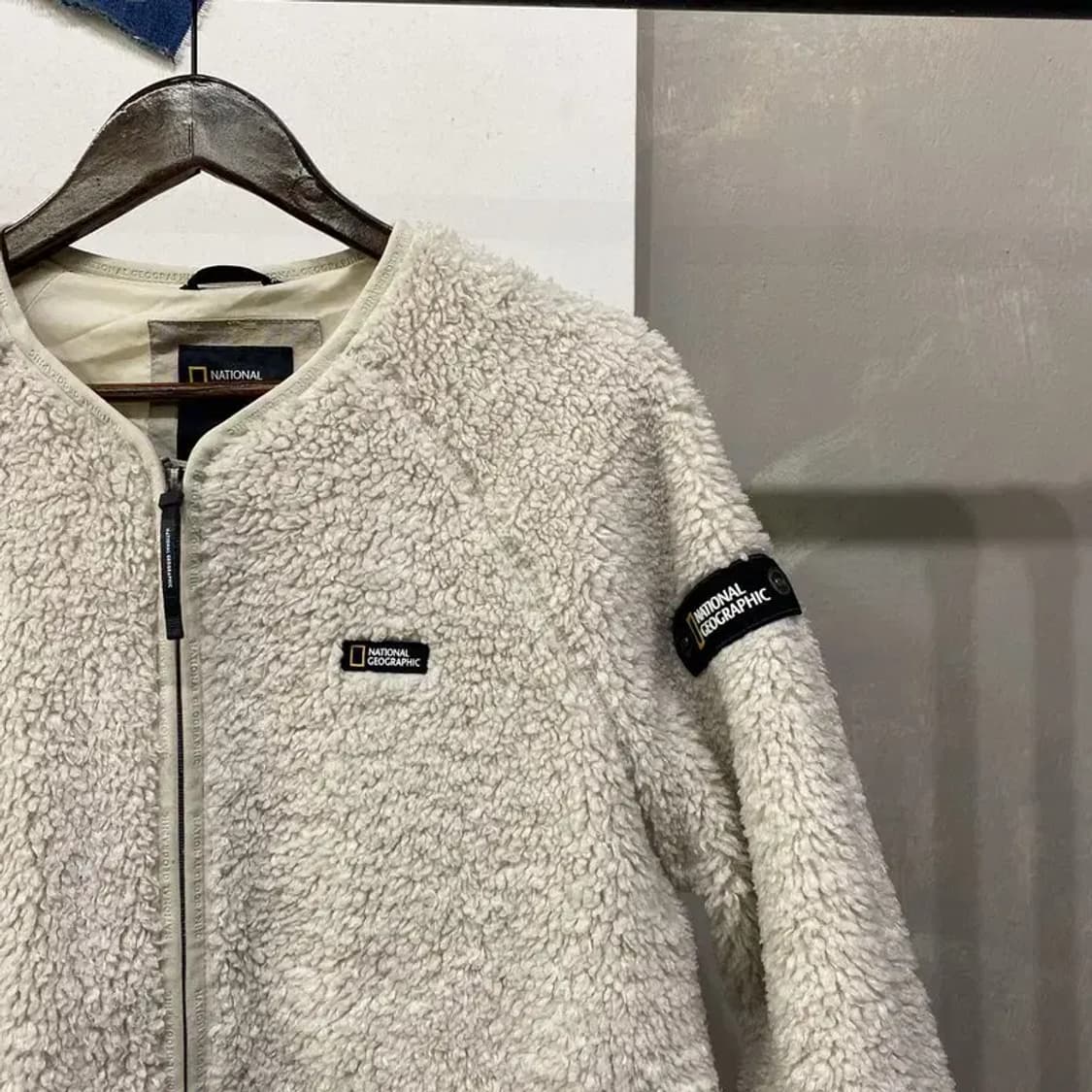 (90) 내셔널지오그래픽 캐주얼 카라리스 후리스 롱 자켓 상품이미지3
