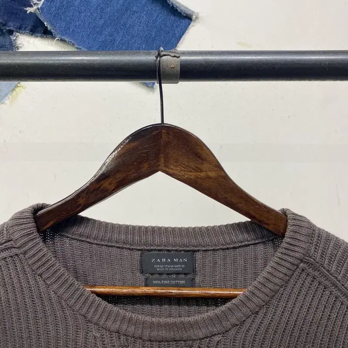 (95) 자라 ZARA 캐주얼 그레이 라운드 니트 상품이미지2