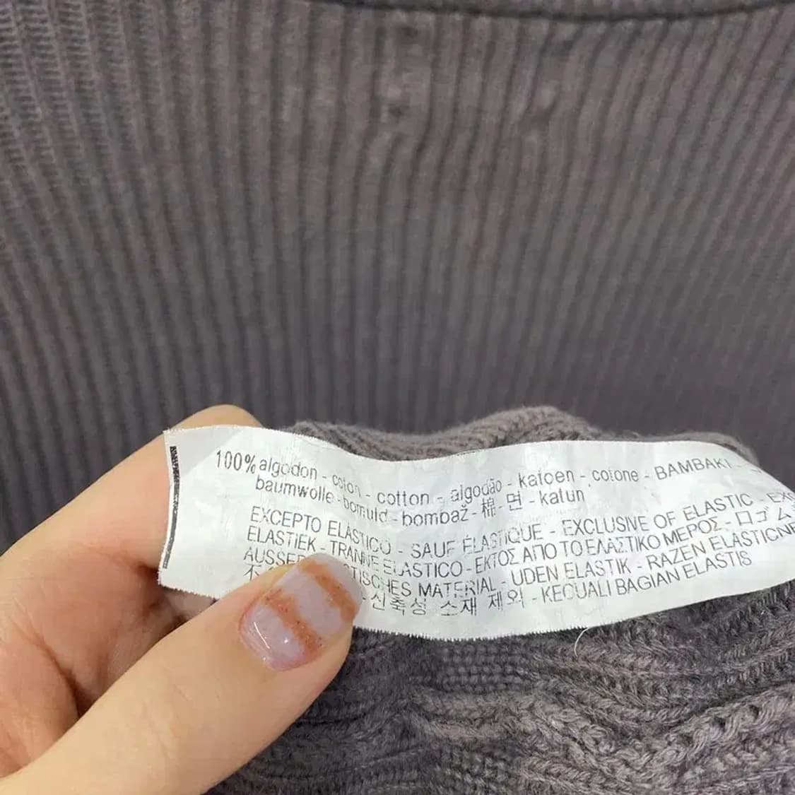 (95) 자라 ZARA 캐주얼 그레이 라운드 니트 상품이미지5