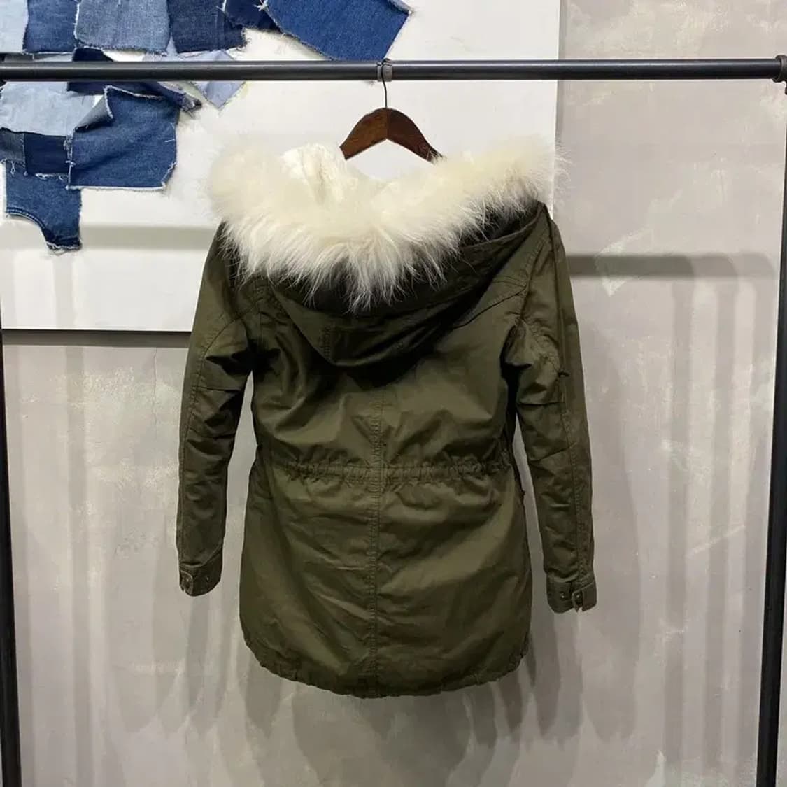 (55) 쉬스미스 여성 캐주얼 라쿤털 후드 야상 자켓 상품이미지4