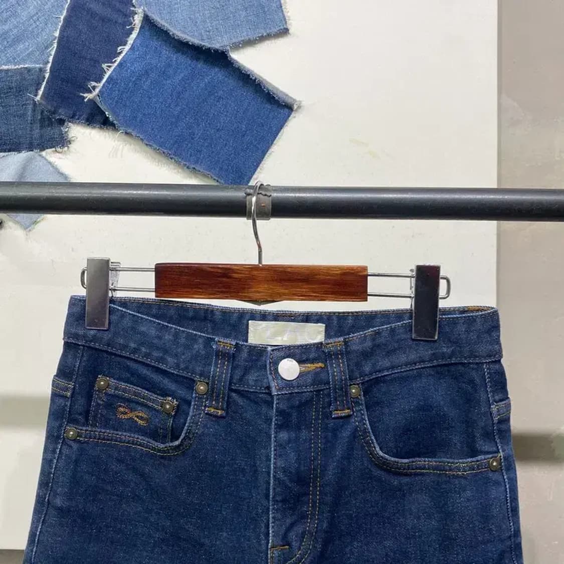 (29인치) 플랙진 여성 캐주얼 스판 생지 진청바지 데님팬츠 상품이미지2