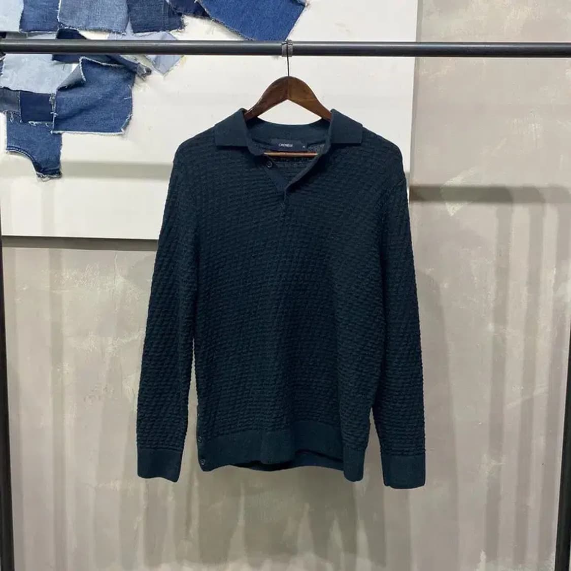 (95) 다니엘크레뮤 캐주얼 캐시미어 긴팔 니트 카라티 상품이미지1