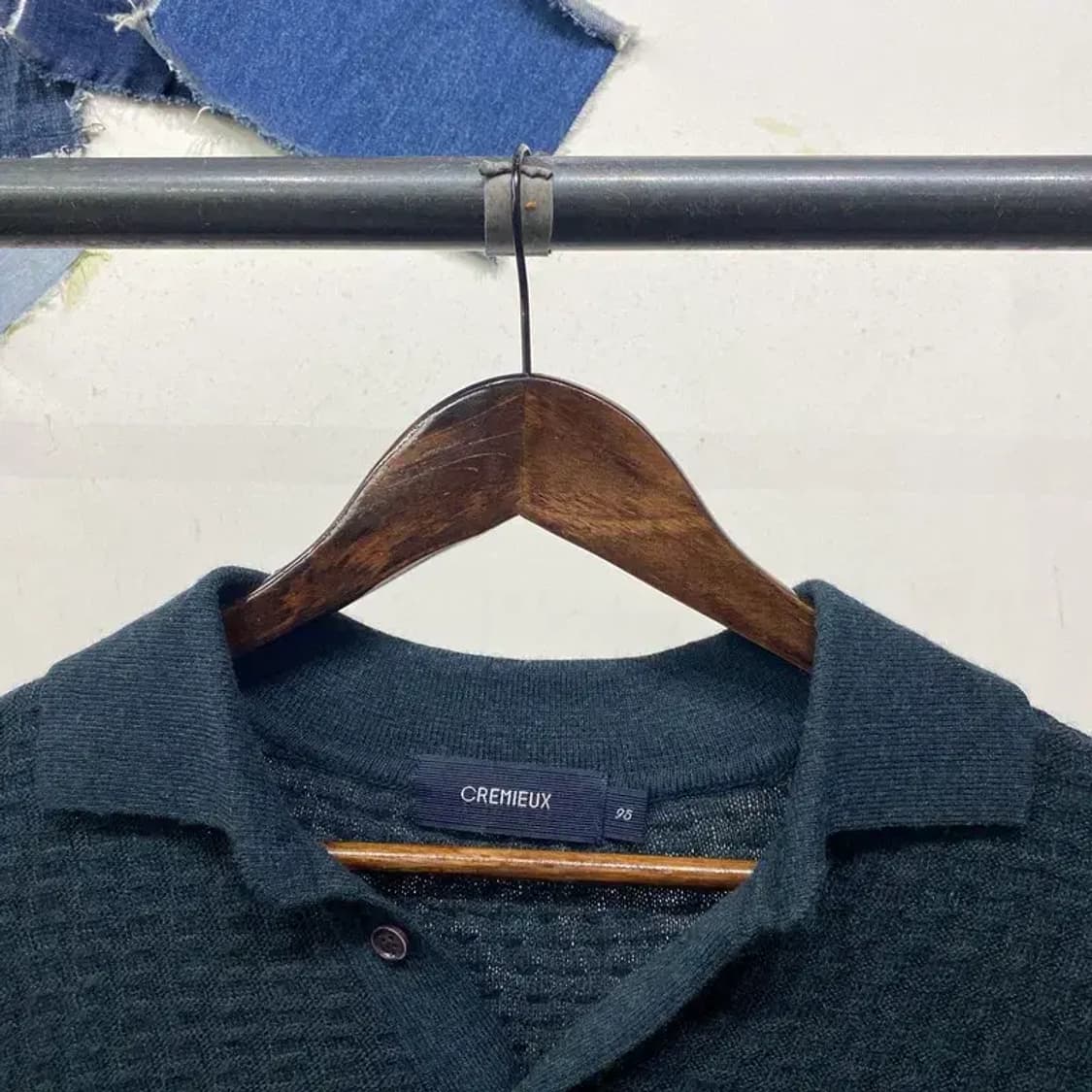 (95) 다니엘크레뮤 캐주얼 캐시미어 긴팔 니트 카라티 상품이미지2