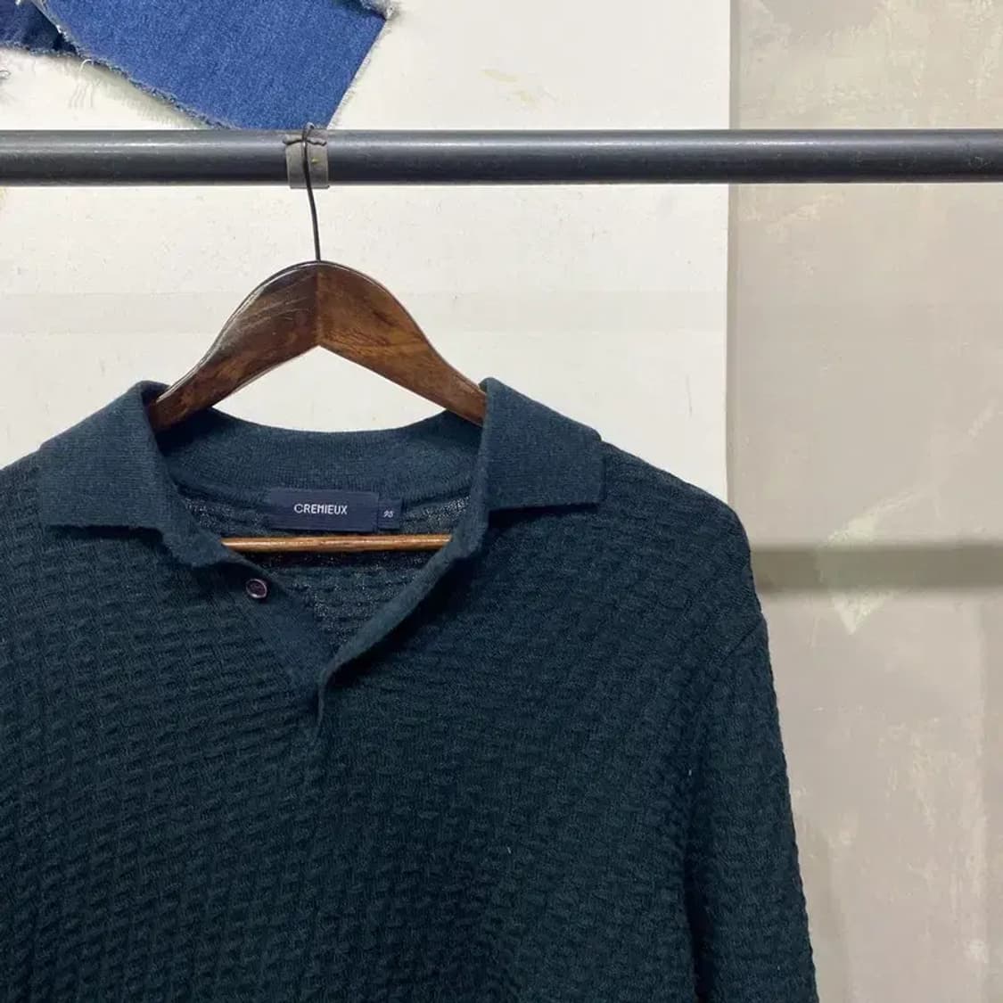 (95) 다니엘크레뮤 캐주얼 캐시미어 긴팔 니트 카라티 상품이미지3