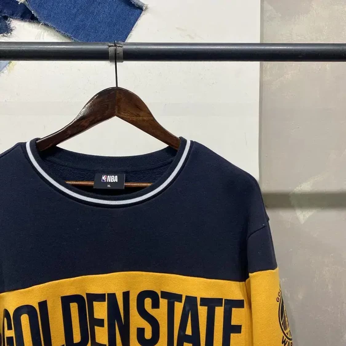 (105) NBA 골든스테이트워리어스 캐주얼 기모 맨투맨 긴팔 티 상품이미지3