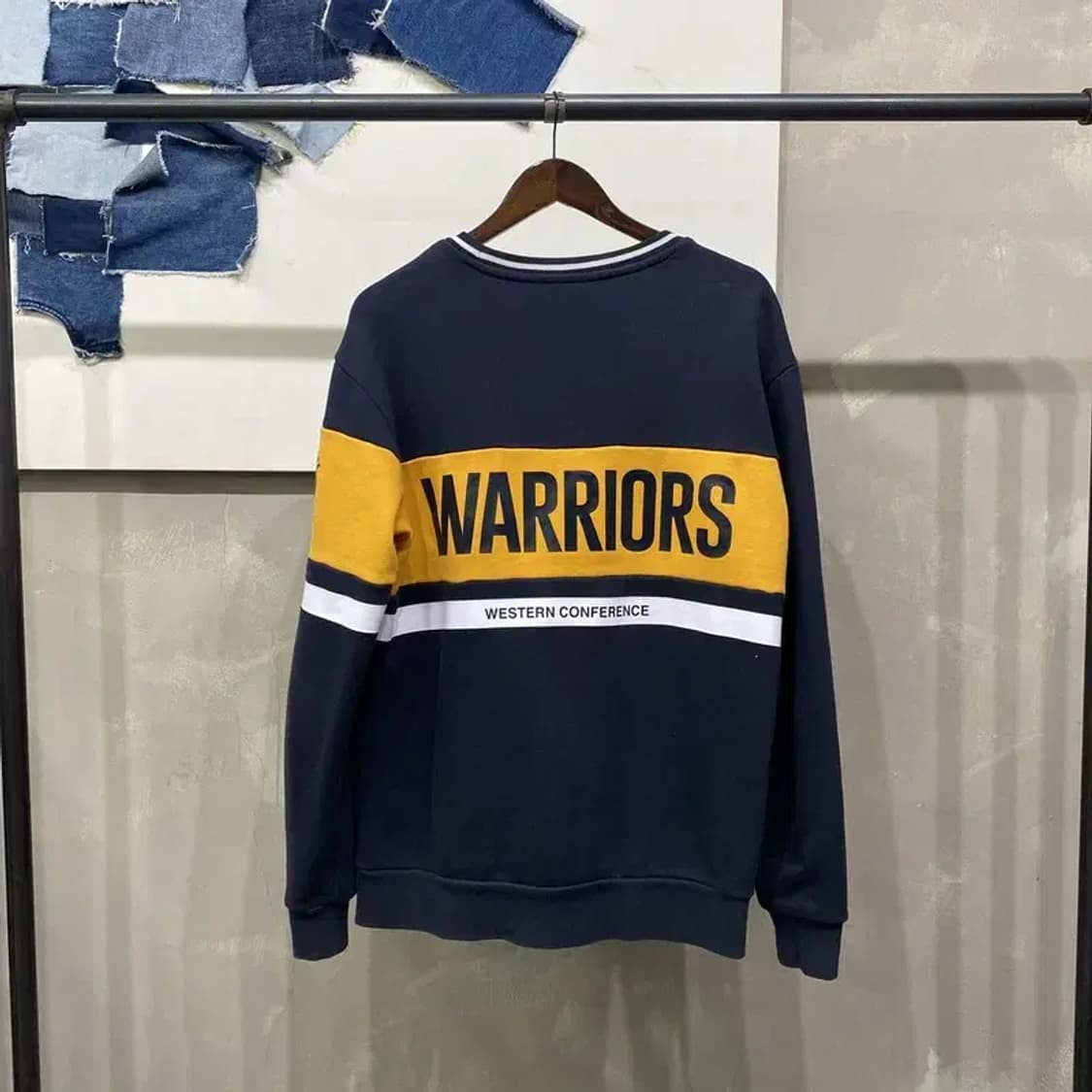 (105) NBA 골든스테이트워리어스 캐주얼 기모 맨투맨 긴팔 티 상품이미지4