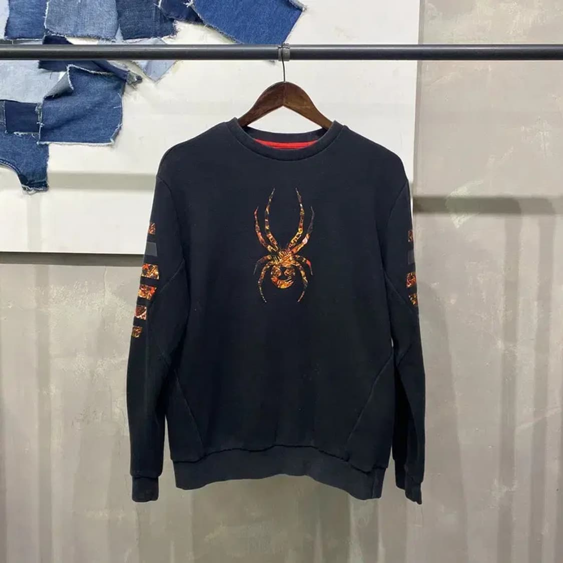 (100) 스파이더 스트릿 캐주얼 프린팅 맨투맨 긴팔 티 상품이미지1