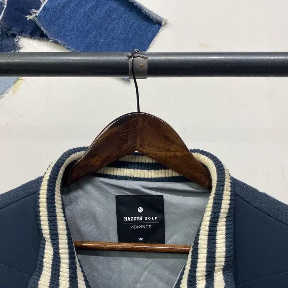 (100) 헤지스 골프 스포츠 방풍 니트 경량패딩 자켓 상품이미지2