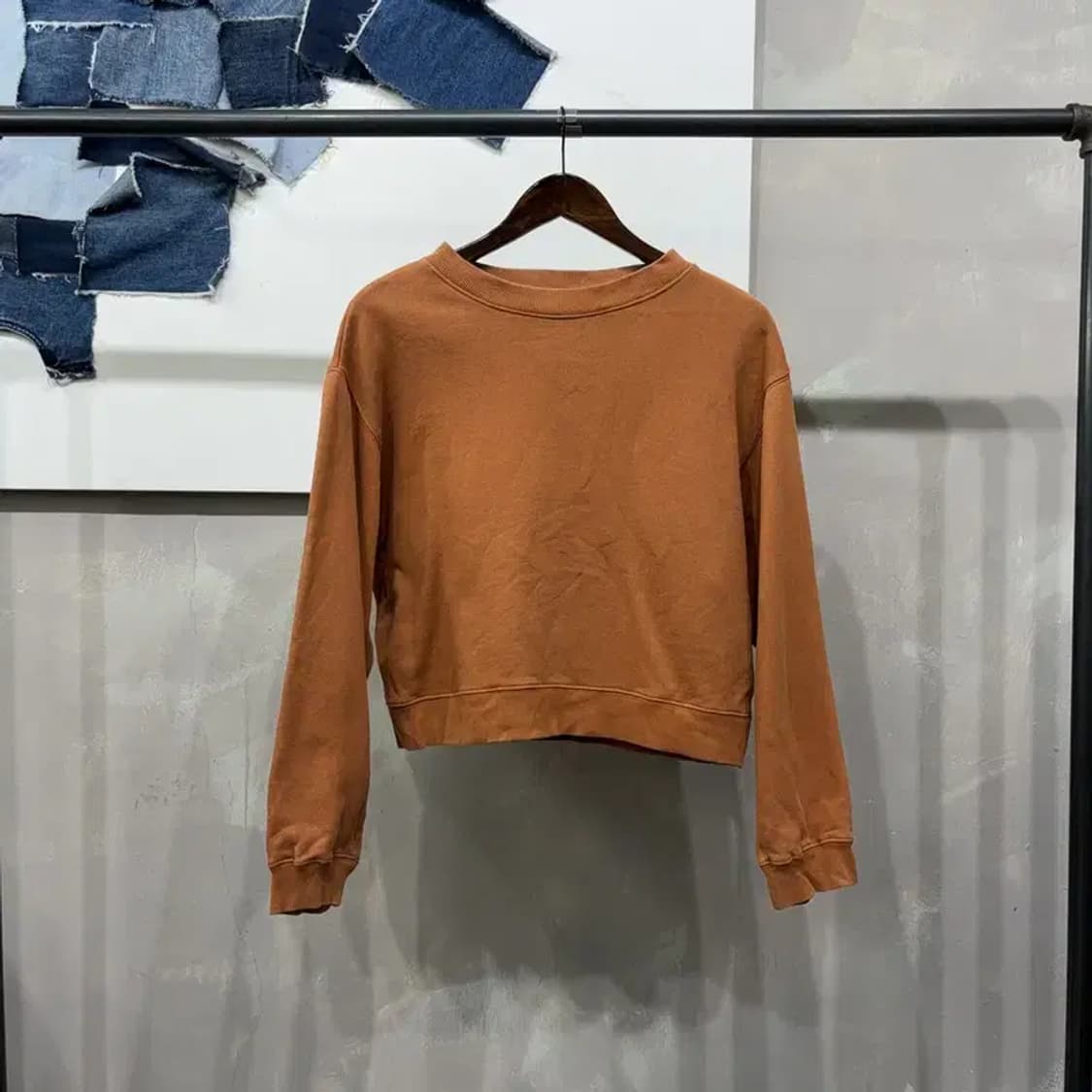 (F) 스튜디오톰보이 여성 캐주얼 크롭 맨투맨 긴팔 티 상품이미지1