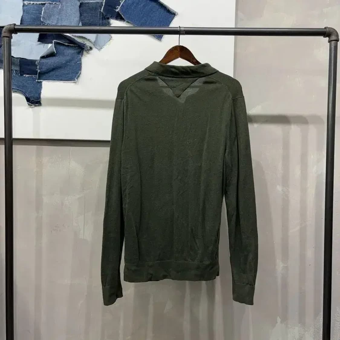 (100) 타미힐피거 캐주얼 클래식 자수 긴팔 카라티 상품이미지4