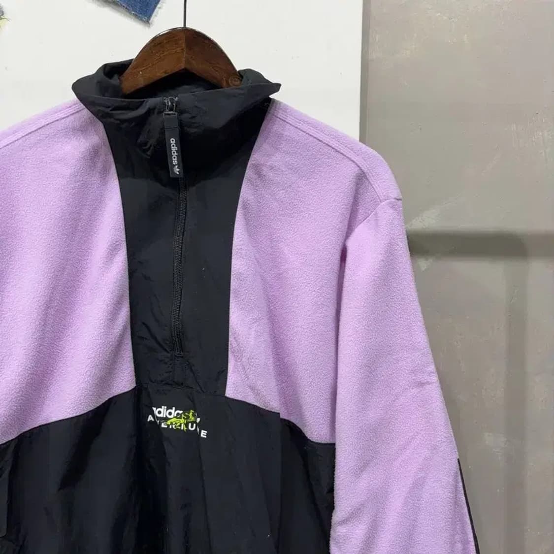 (95) 아디다스 스트릿 퍼플 반집업 아노락 후리스 자켓 상품이미지3