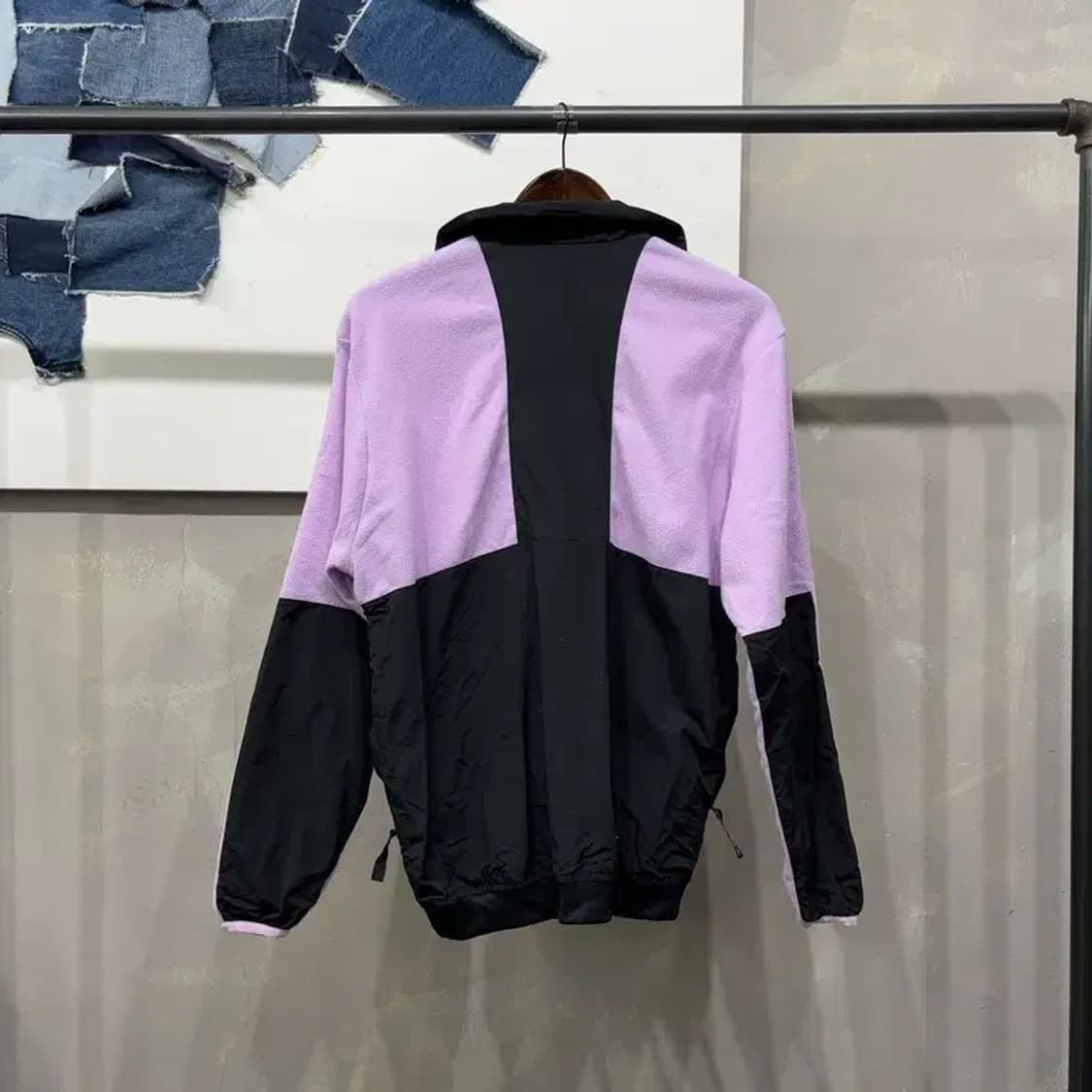 (95) 아디다스 스트릿 퍼플 반집업 아노락 후리스 자켓 상품이미지4