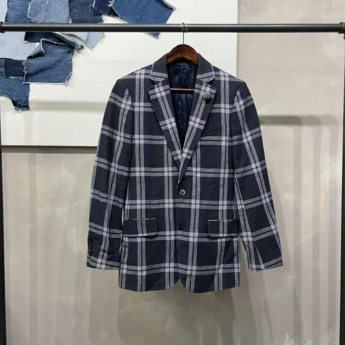 (95) 빈폴 캐주얼 클래식 슬림핏 체크 블레이저 정장자켓 상품이미지1