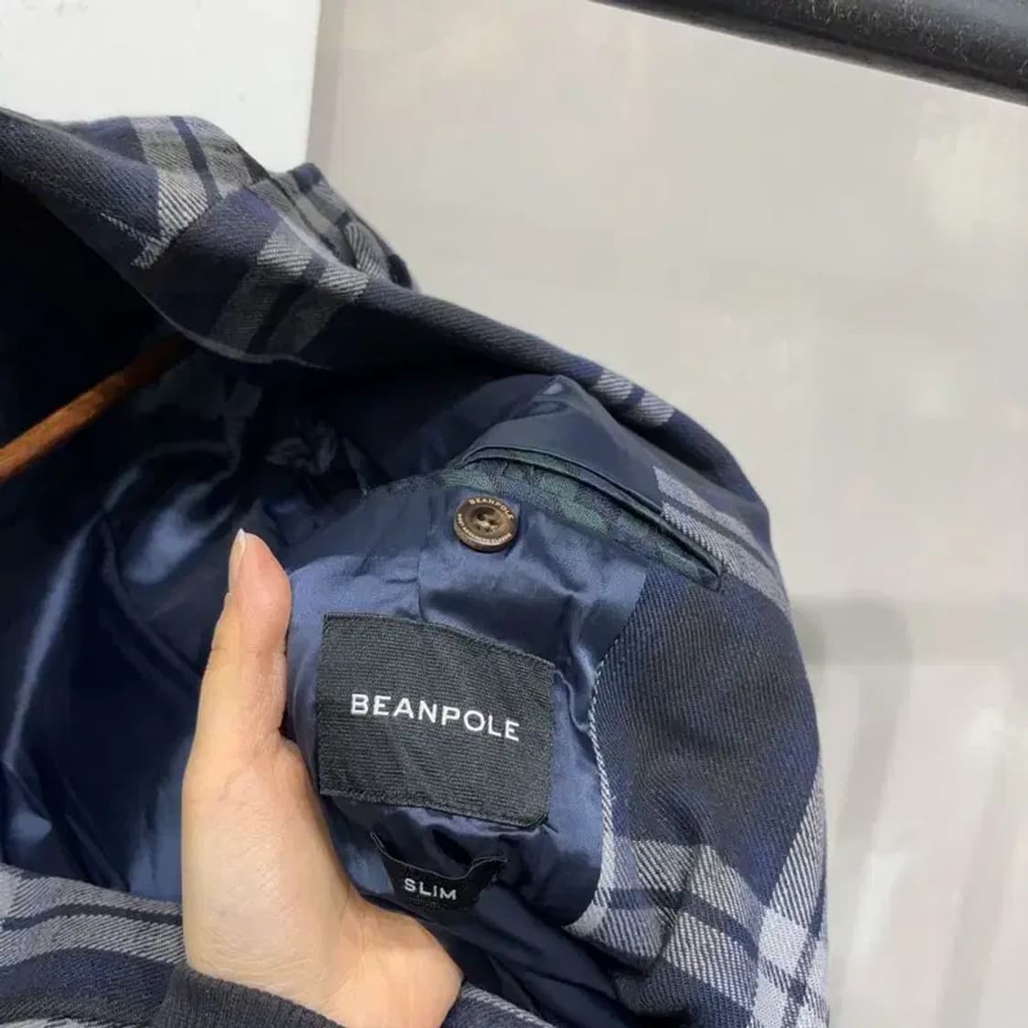 (95) 빈폴 캐주얼 클래식 슬림핏 체크 블레이저 정장자켓 상품이미지5