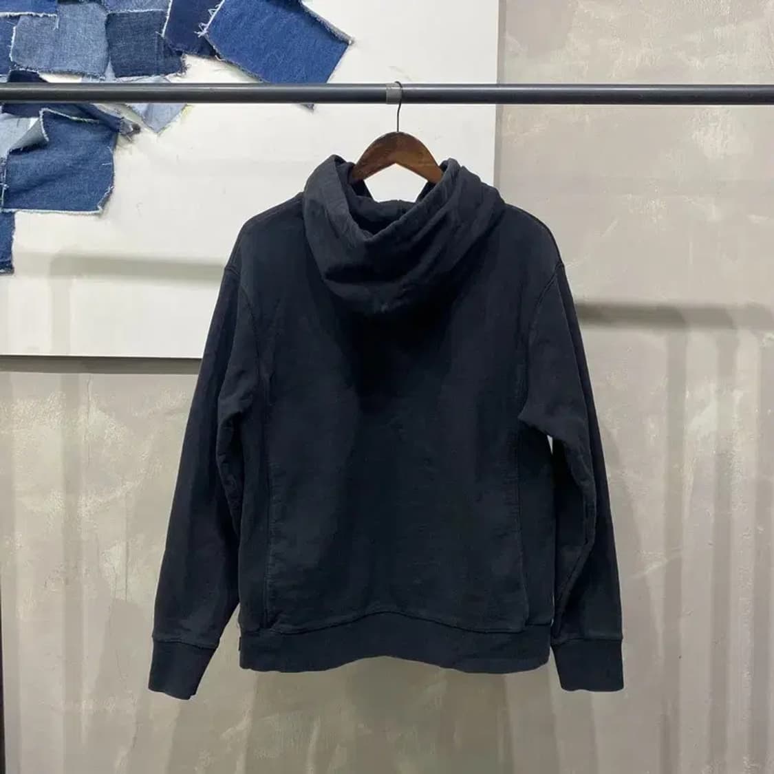 (100) 커버낫 스트릿 캐주얼 C로고 자수 블랙 후드티 상품이미지4