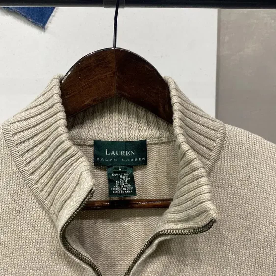 (100) 로렌 랄프로렌 여성 올드스쿨 빈티지 니트집업 자켓 상품이미지2