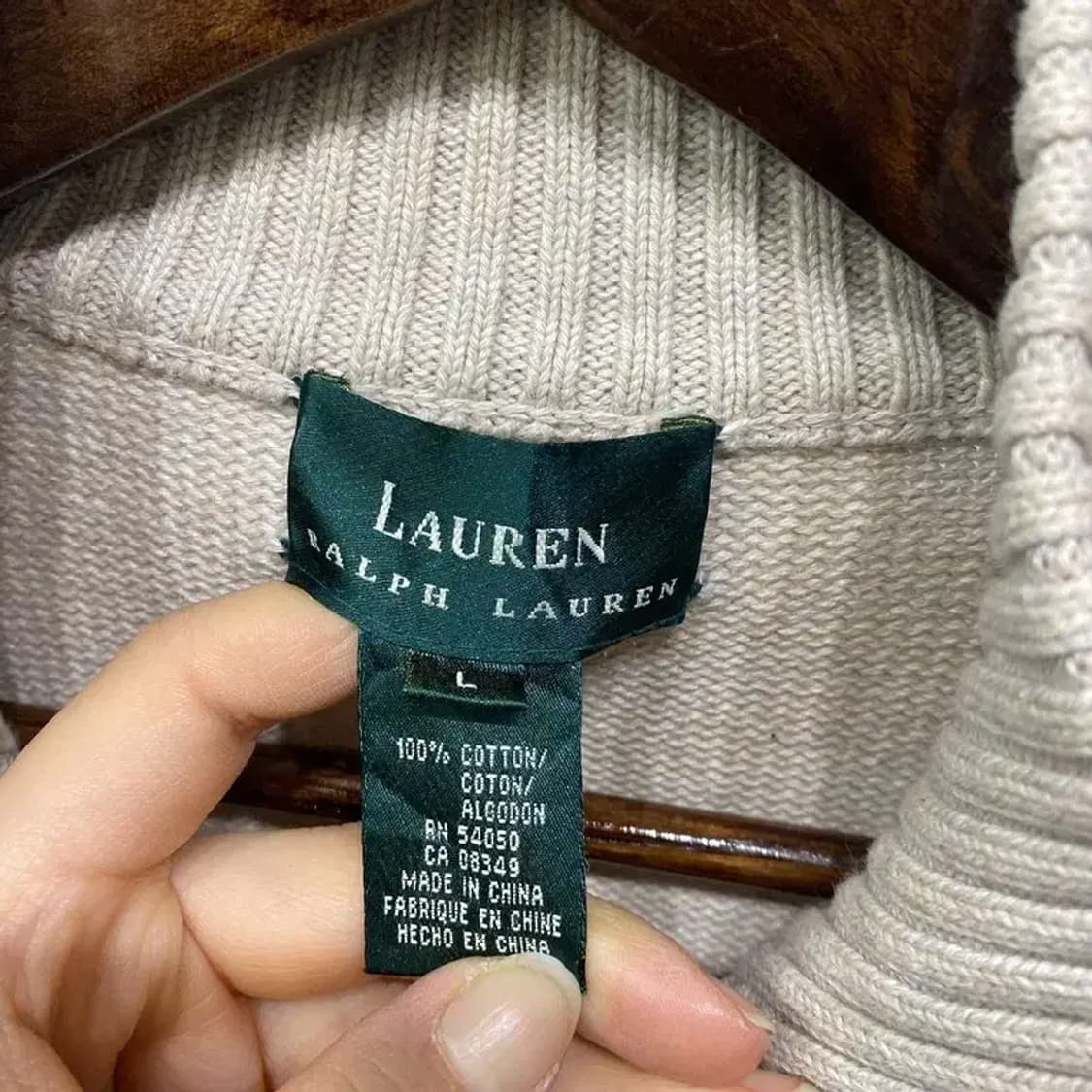 (100) 로렌 랄프로렌 여성 올드스쿨 빈티지 니트집업 자켓 상품이미지5