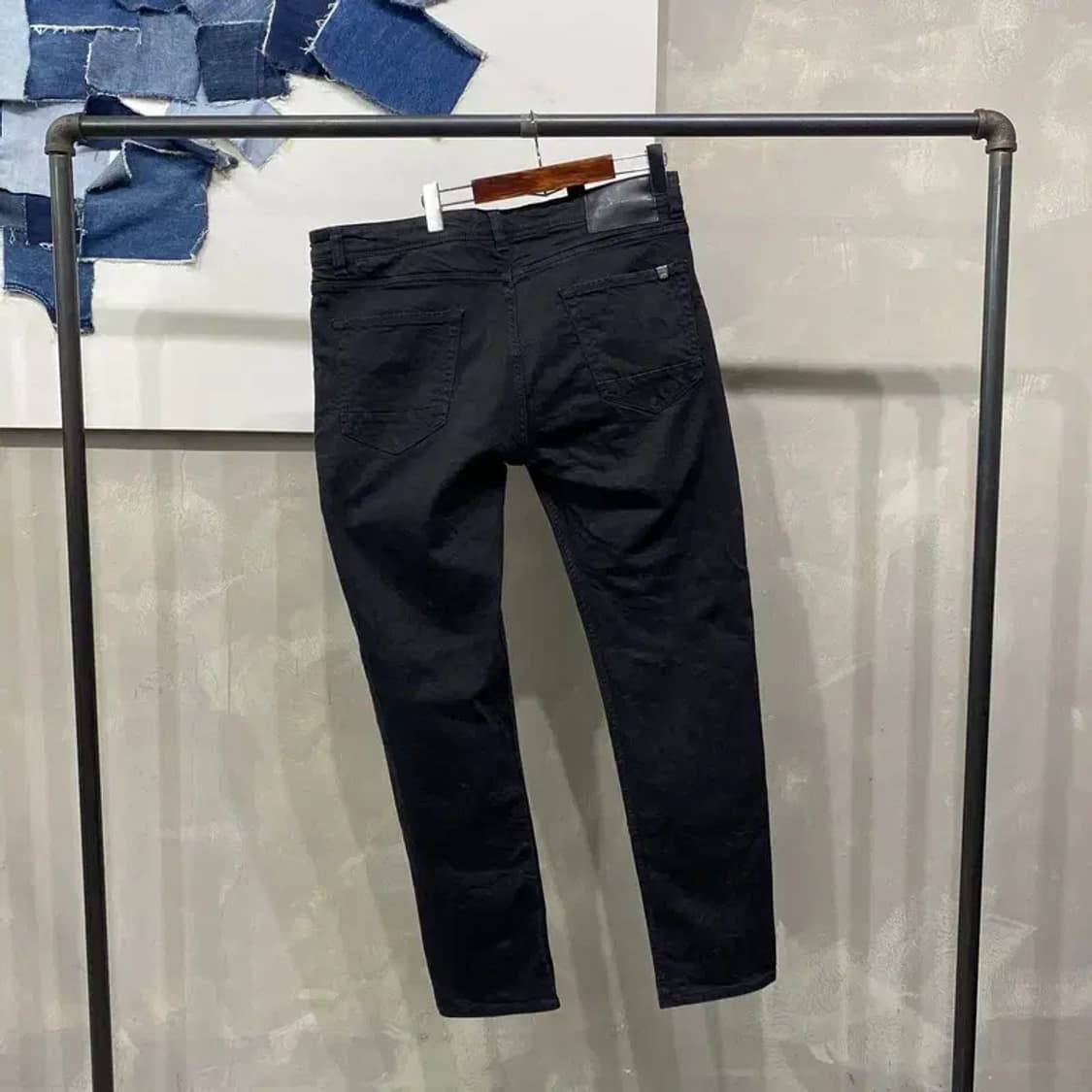(36인치) 자라 ZARA 캐주얼 스판 흑청바지 블랙진 데님팬츠 상품이미지3