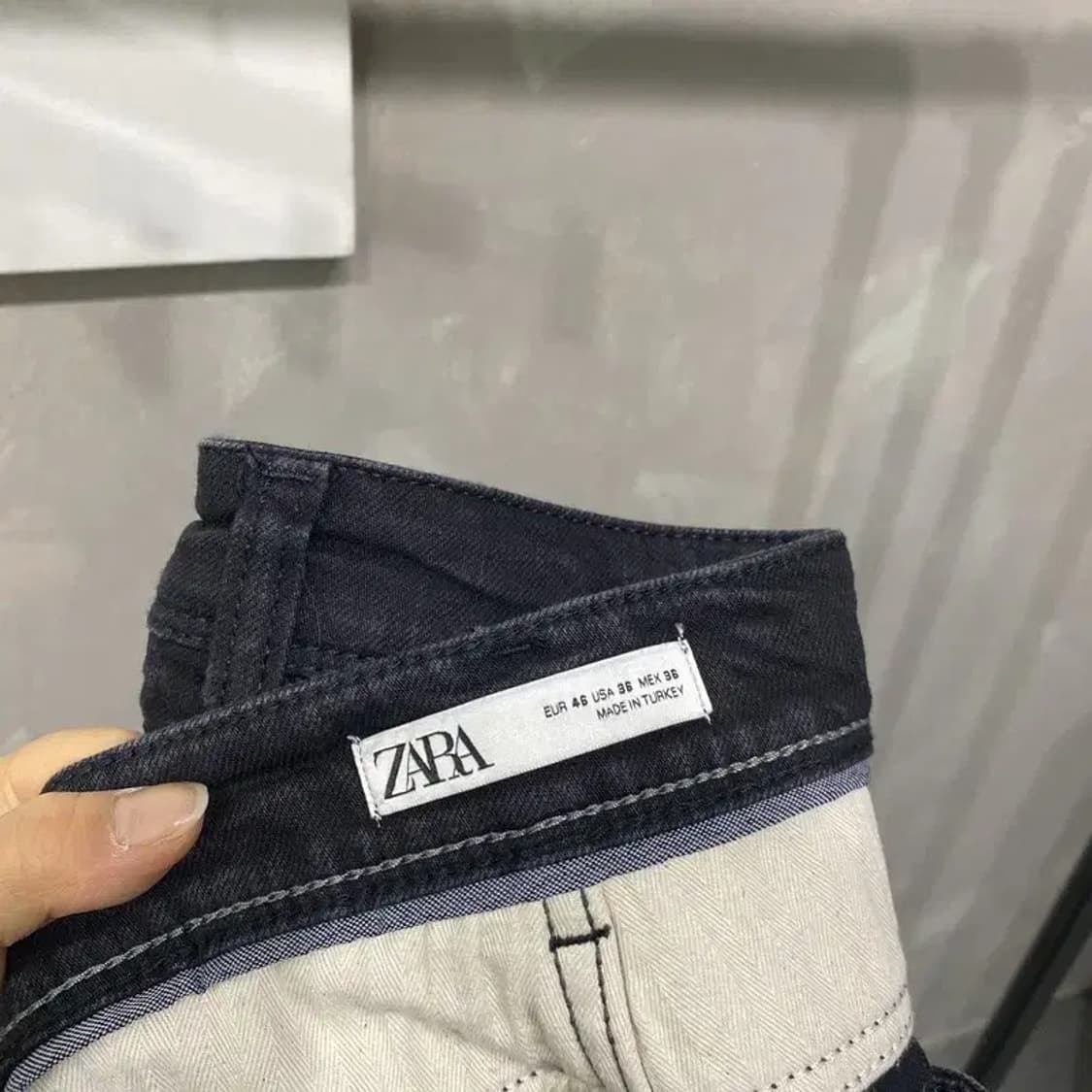 (36인치) 자라 ZARA 캐주얼 스판 흑청바지 블랙진 데님팬츠 상품이미지5