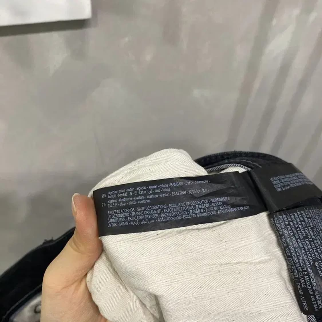 (36인치) 자라 ZARA 캐주얼 스판 흑청바지 블랙진 데님팬츠 상품이미지6