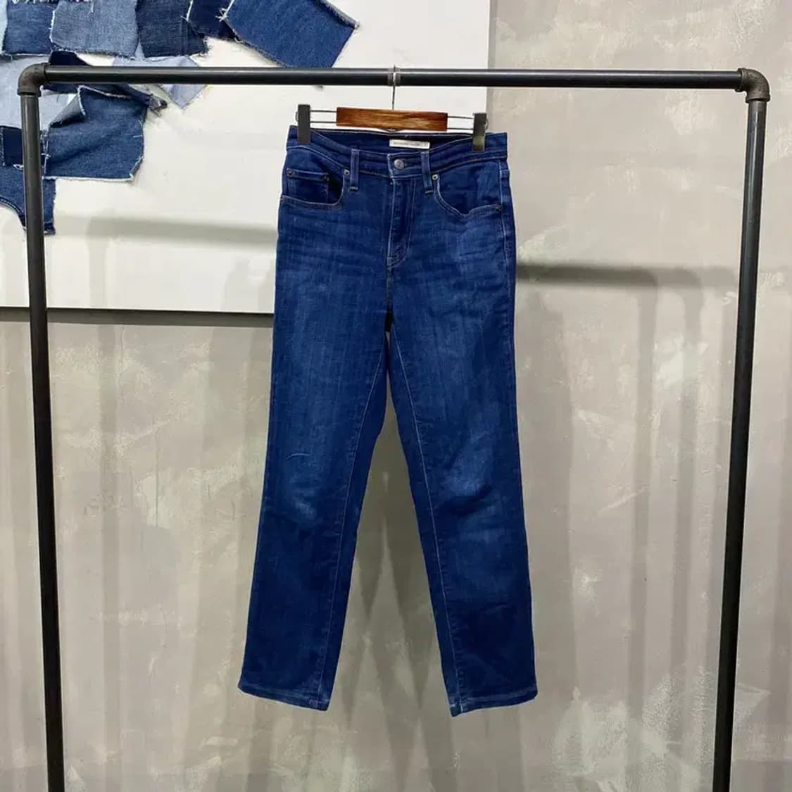 (27인치) 리바이스 724 여성 블랭크탭 스판 진청바지 데님팬츠 상품이미지1