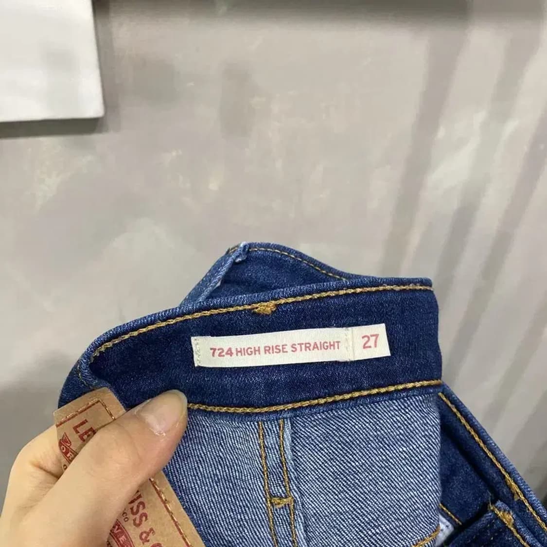 (27인치) 리바이스 724 여성 블랭크탭 스판 진청바지 데님팬츠 상품이미지6