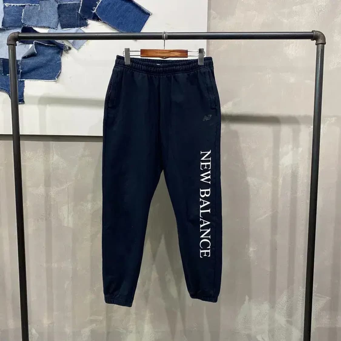 (28~30인치) 뉴발란스 캐주얼 프린팅 밴딩 조거팬츠 운동바지 상품이미지1
