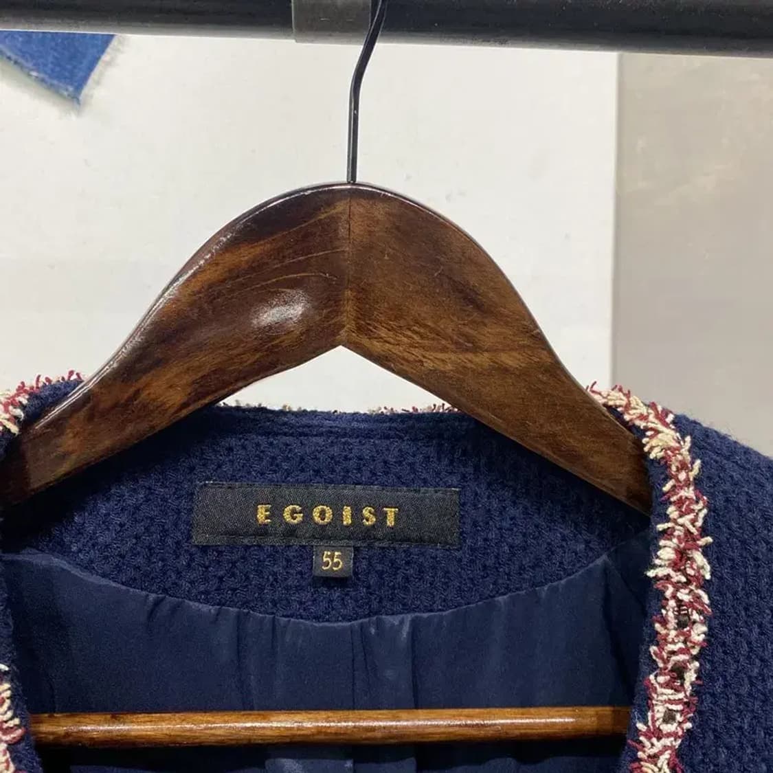 (85) 에고이스트 여성 캐주얼 진주버튼 트위드 원피스 상품이미지2