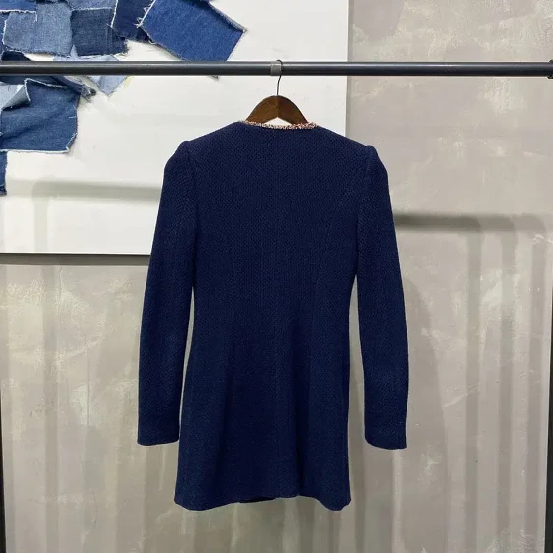 (85) 에고이스트 여성 캐주얼 진주버튼 트위드 원피스 상품이미지4