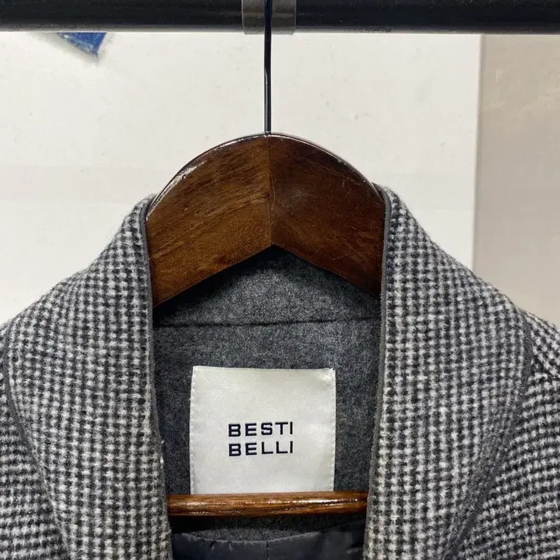 (95) 베스띠벨리 여성 캐주얼 체크 울 숏코트 상품이미지2