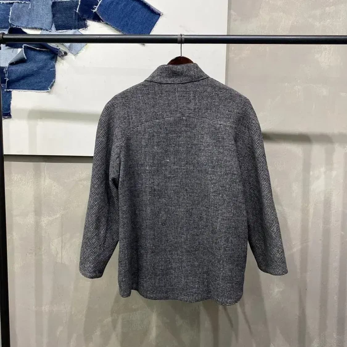 (95) 베스띠벨리 여성 캐주얼 체크 울 숏코트 상품이미지4