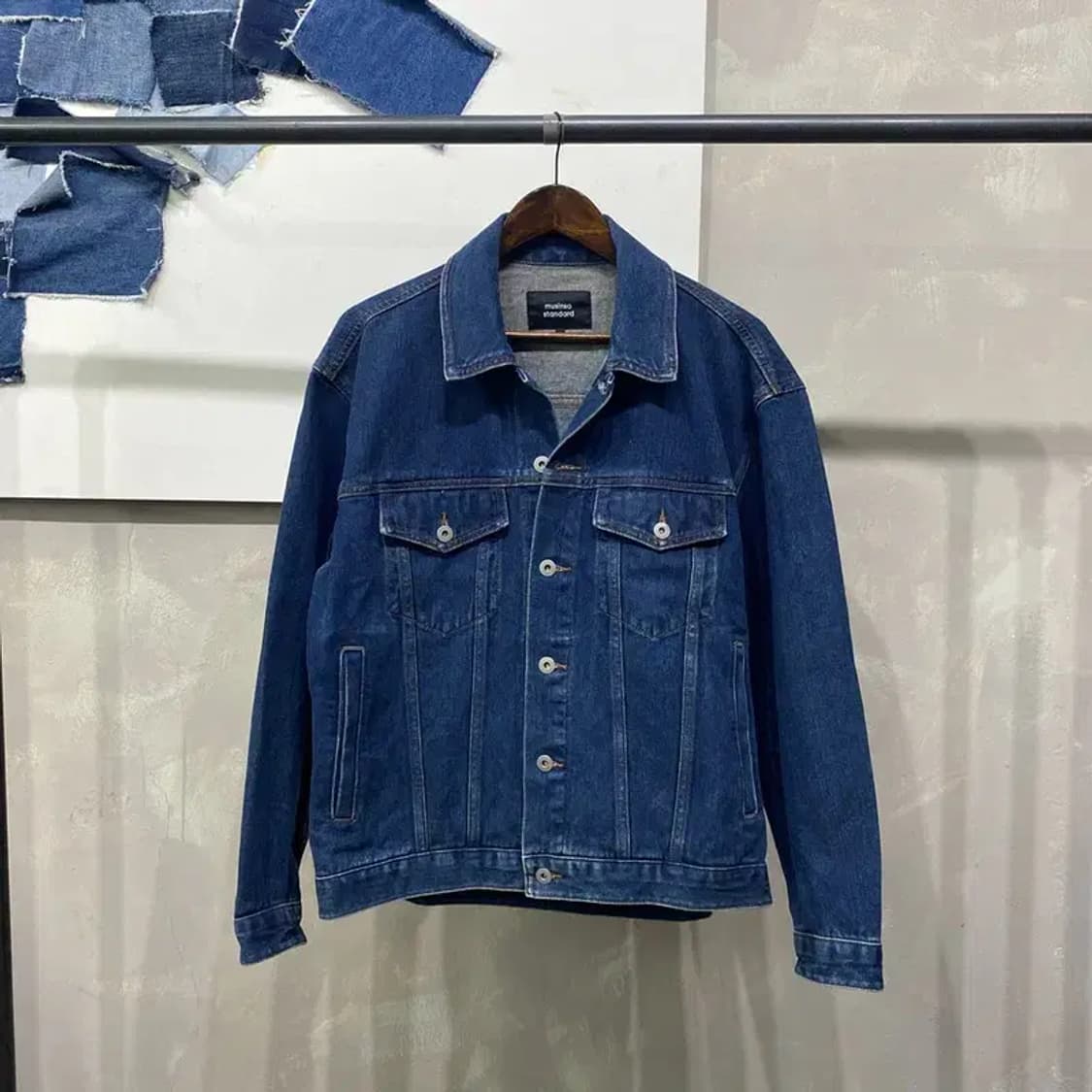 (100) 무신사스탠다드 캐주얼 스트릿 데님 트러커 청자켓 상품이미지1