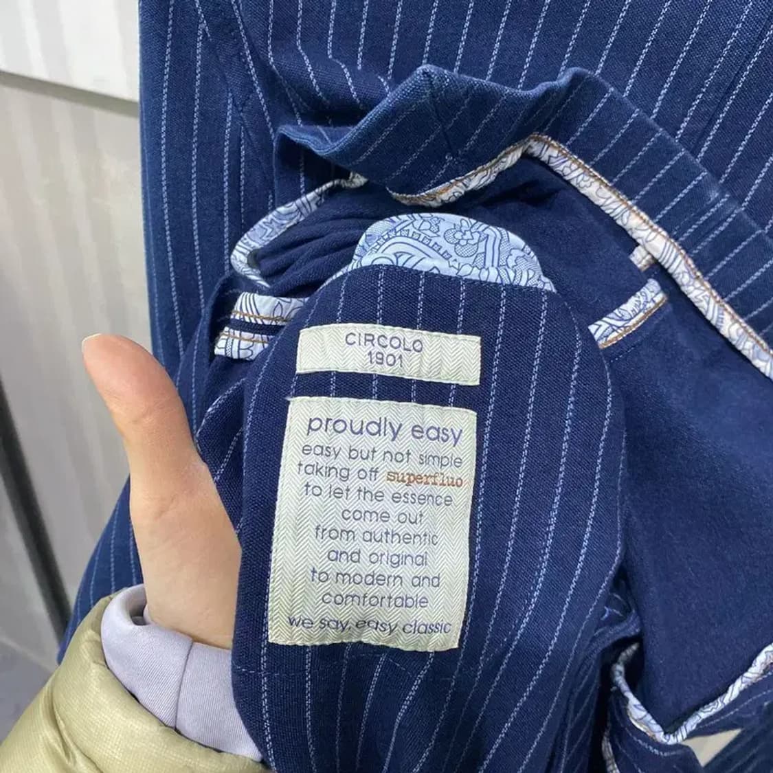 (95) CIRCOLO 치르콜로 캐주얼 스트라이프 블레이저 자켓 상품이미지5