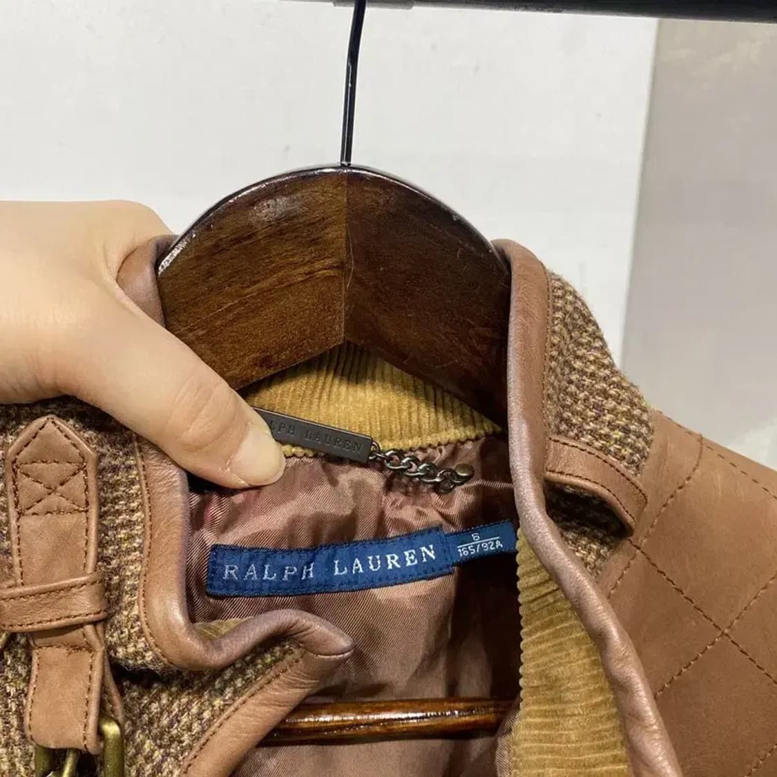 (90) 폴로 랄프로렌 여성 클래식 모직 벨티드 바버 필드 자켓 상품이미지2