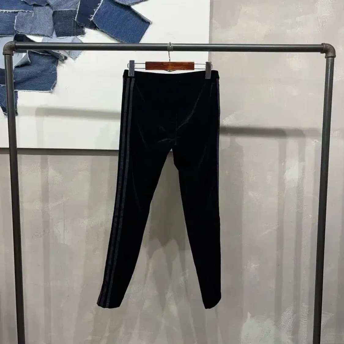 (25~26인치) 아디다스 여성 스트릿 운동 밴딩 벨벳 레깅스 상품이미지3