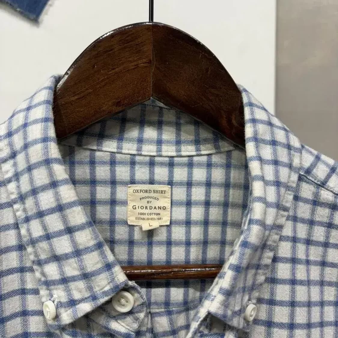 (100) 지오다노 캐주얼 포켓 체크 셔츠 남방 상품이미지2