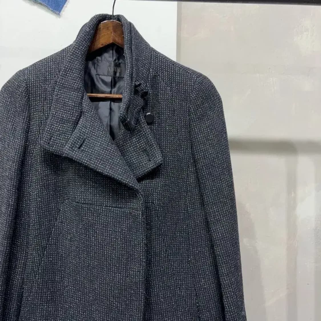 (95) 시스템 한섬 여성 캐주얼 클래식 모직 하프 코트 상품이미지3