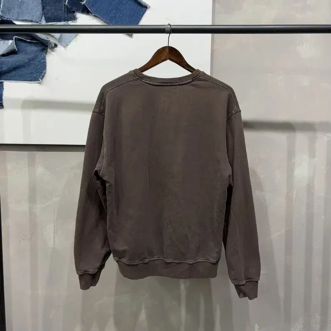 (100) 일꼬르소 캐주얼 브라운 무지 맨투맨 긴팔 티 상품이미지4