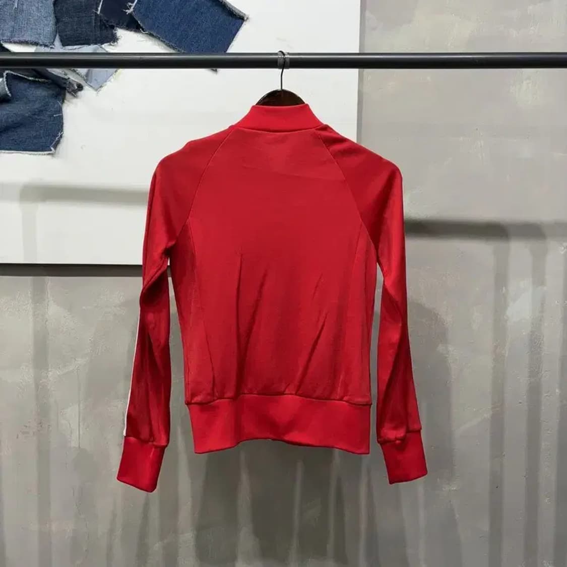 (90) 아디다스 여성 스트릿 흰빨 유로파 약기모 저지 집업 트랙탑 상품이미지4